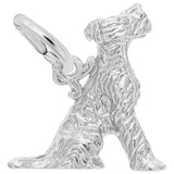 Image Title Rembrandt Charms 14K White Gold Terrier Charm Pendant