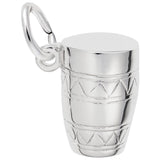 Image Title Rembrandt Charms 925 Sterling Silver Bongo Drum Charm Pendant