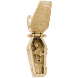 Image Title Rembrandt Charms 10K Yellow Gold Coffin Charm Pendant