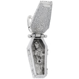 Image Title Rembrandt Charms 925 Sterling Silver Coffin Charm Pendant
