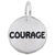 Rembrandt Charms Courage Charm Tag Charm Pendant Available in Gold or Sterling Silver