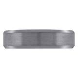 Image Title Tungsten Matte Finish Center Beveled Edge Comfort-fit 8mm Sizes 7 - 14 Mens Wedding Band