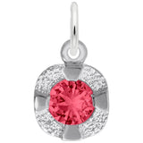 Image Title Rembrandt Charms Petite Birthstone - July Charm Pendant Available in Gold or Sterling Silver