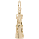 Image Title Rembrandt Charms 14K Yellow Gold Lighthouse Charm Pendant