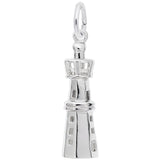 Image Title Rembrandt Charms 925 Sterling Silver Lighthouse Charm Pendant