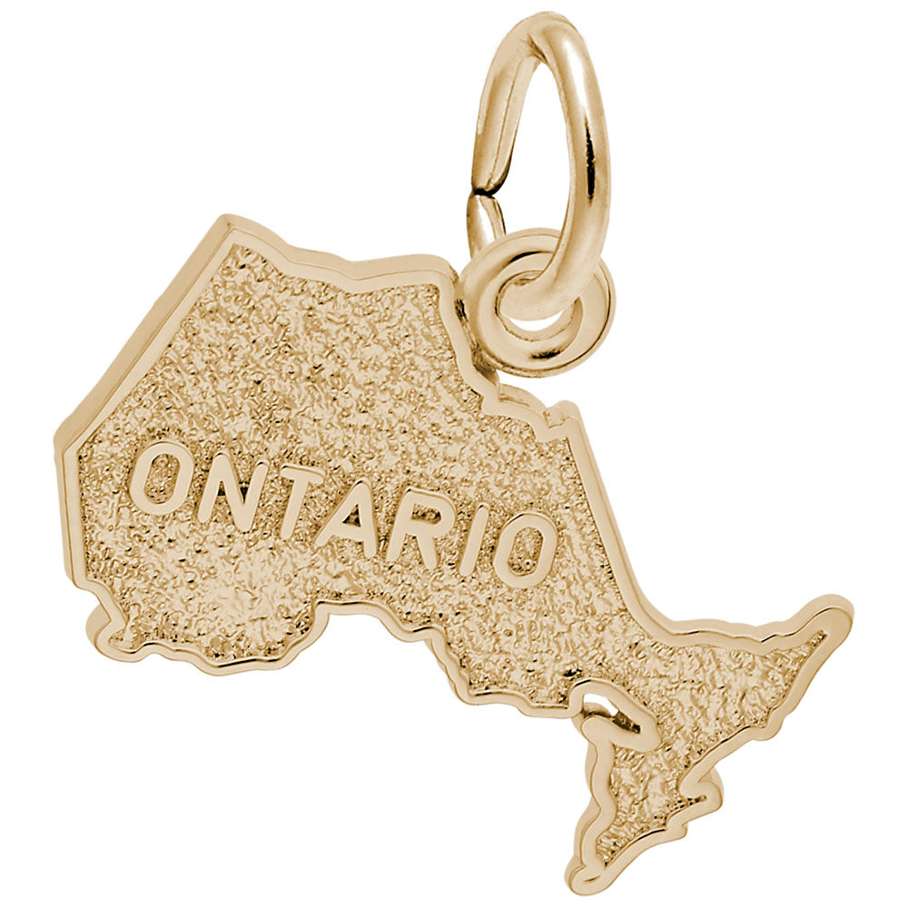 Image Title Rembrandt Charms Gold Plated Sterling Silver Ontario Charm Pendant