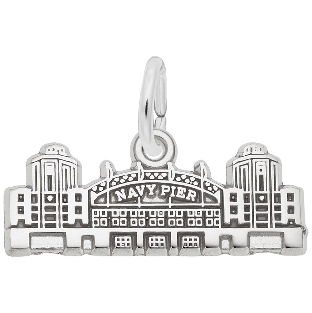 Image Title Rembrandt Charms 925 Sterling Silver Navy Pier Charm Pendant