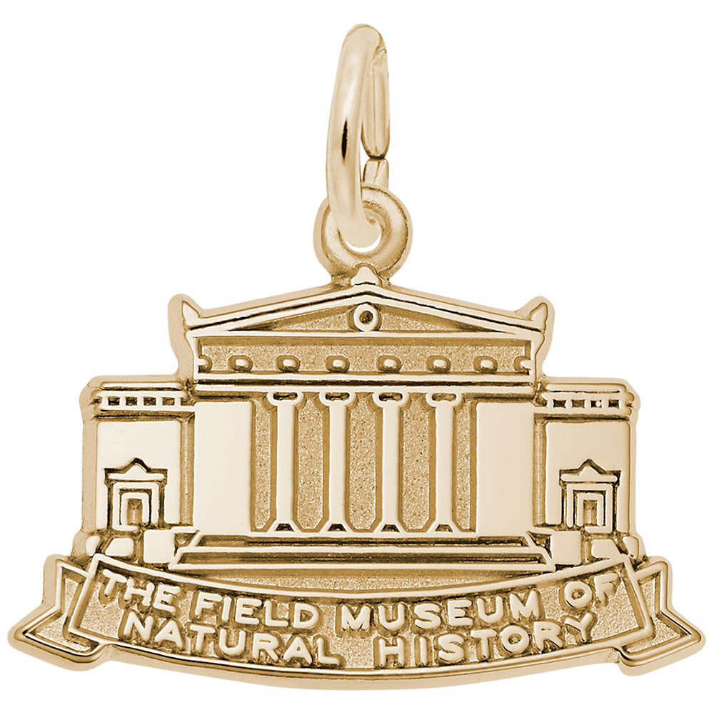 Image Title Rembrandt Charms 10K Yellow Gold Field Museum Charm Pendant