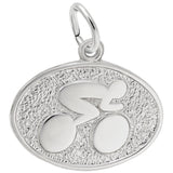 Image Title Rembrandt Charms 925 Sterling Silver Cyclist Charm Pendant