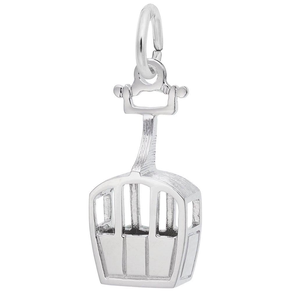 Image Title Rembrandt Charms Skiing Gondola Charm Pendant Available in Gold or Sterling Silver