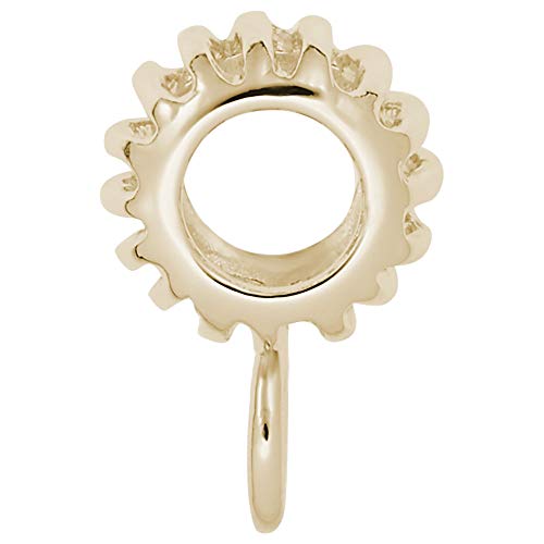 Image Title Rembrandt Charms Gold Plated Sterling Silver Charm Holder For Bead Bracelets Charm Pendant