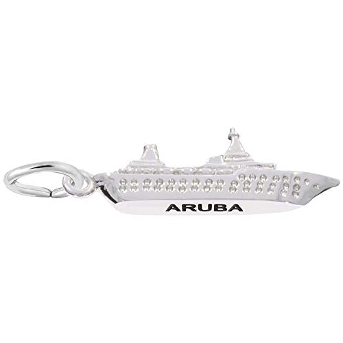 Image Title Rembrandt Charms 925 Sterling Silver Aruba Cruise Ship Charm Pendant