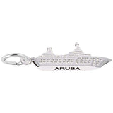 Image Title Rembrandt Charms 925 Sterling Silver Aruba Cruise Ship Charm Pendant