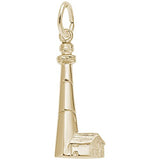 Image Title Rembrandt Charms Gold Plated Sterling Silver Tybee, Ga Lighthouse Charm Pendant