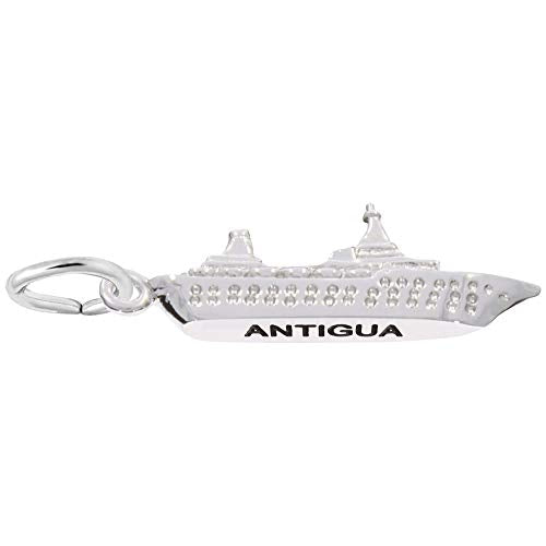 Image Title Rembrandt Charms 925 Sterling Silver Antigua Cruise Ship 3D Charm Pendant