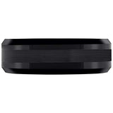 Image Title Tungsten Black Center Brushed Beveled Edges Mens Comfort-fit 8mm Size-12 Wedding Anniversary Band