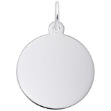 Image Title Rembrandt Charms 14K White Gold Disc - Classic Charm Pendant