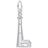 Image Title Rembrandt Charms 925 Sterling Silver Tybee, Ga Lighthouse Charm Pendant