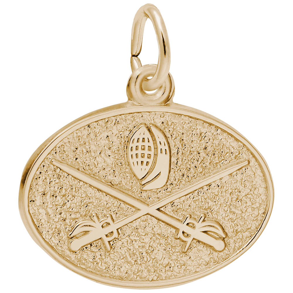 Image Title Rembrandt Charms Gold Plated Sterling Silver Fencing Charm Pendant