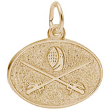 Image Title Rembrandt Charms 10K Yellow Gold Fencing Charm Pendant