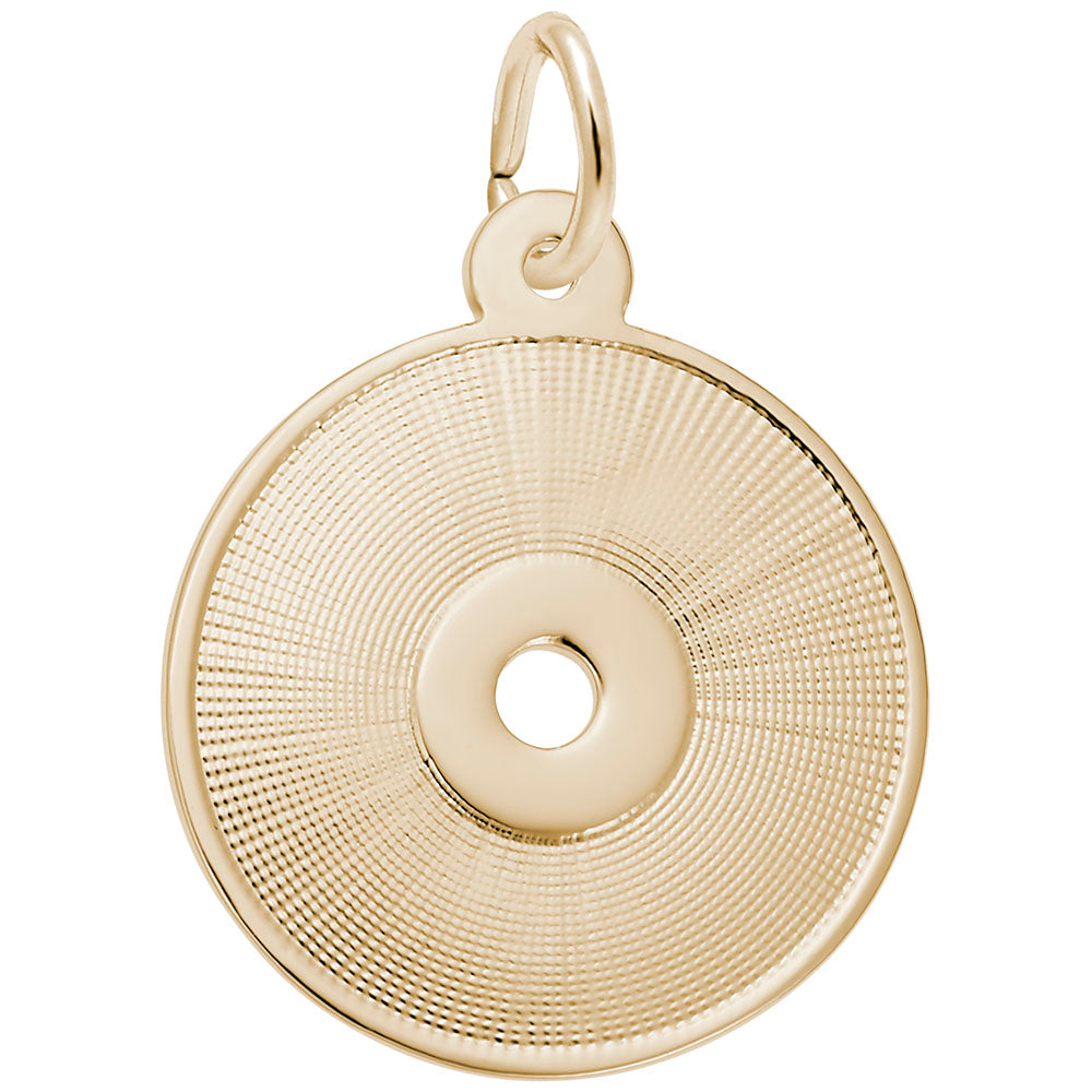 Image Title Rembrandt Charms Gold Plated Sterling Silver Compact Disc Charm Pendant