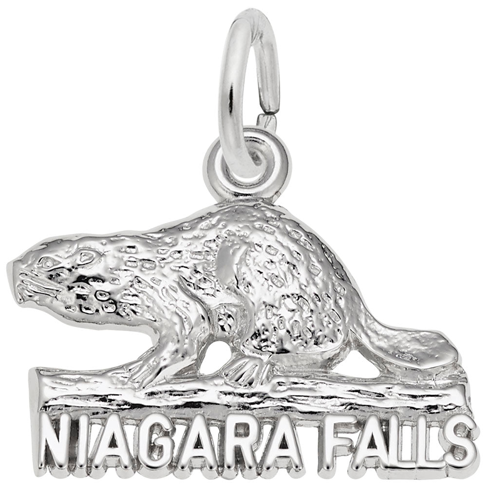 Image Title Rembrandt Charms 925 Sterling Silver Niagara Falls Charm Pendant