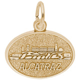 Image Title Rembrandt Charms 14K Yellow Gold Alcatraz Charm Pendant