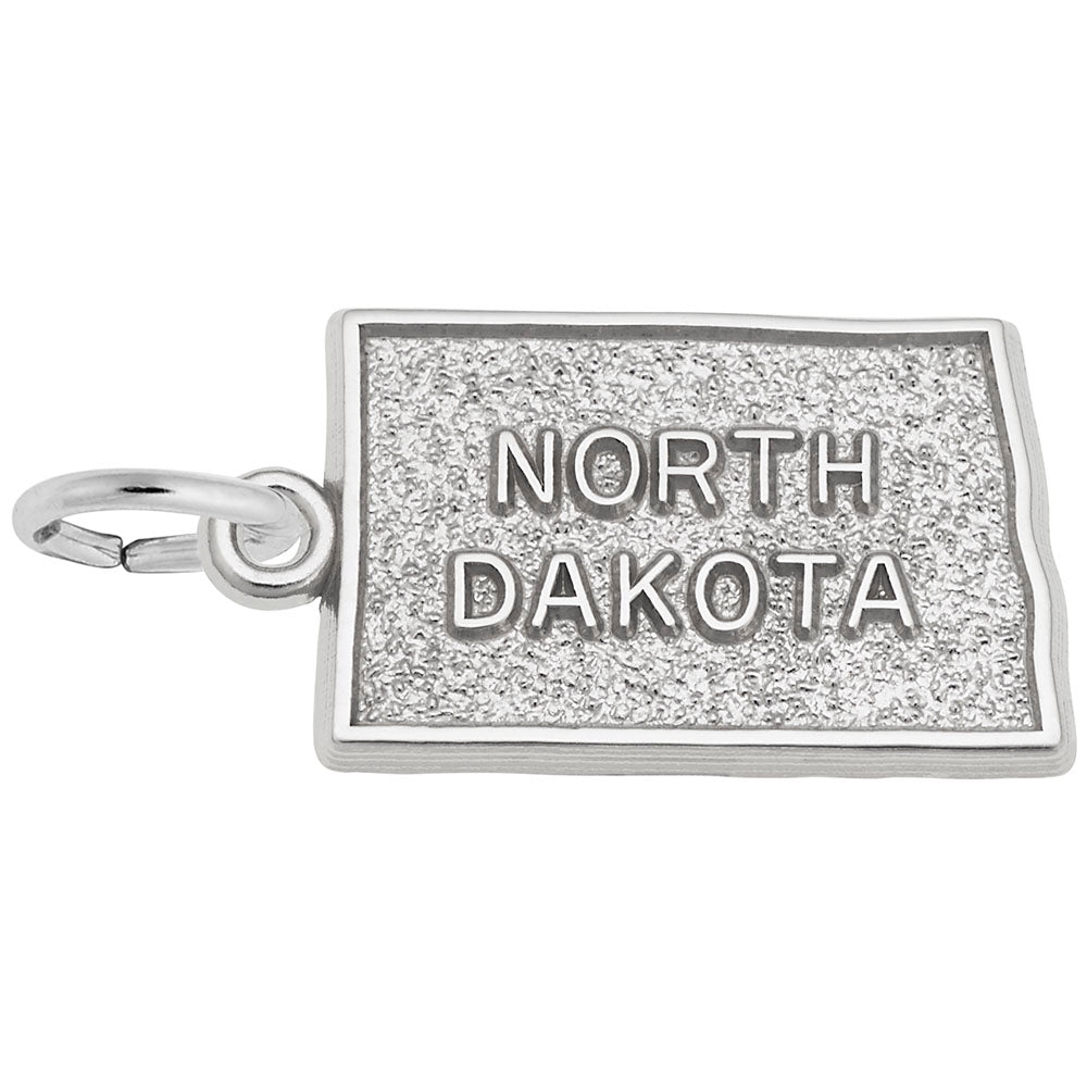 Image Title Rembrandt Charms 925 Sterling Silver North Dakota Charm Pendant