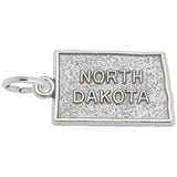 Image Title Rembrandt Charms 925 Sterling Silver North Dakota Charm Pendant