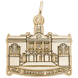 Image Title Rembrandt Charms 10K Yellow Gold Old Exchange Bldg Charm Pendant