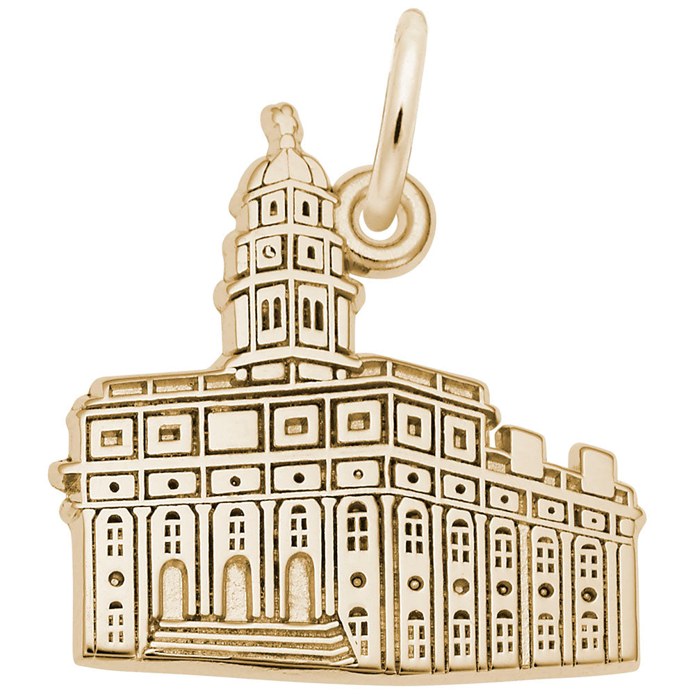 Image Title Rembrandt Charms 14K Yellow Gold S. Carolina Temple Charm Pendant