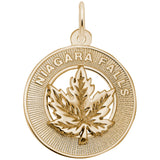 Image Title Rembrandt Charms Gold Plated Sterling Silver Niagara Falls Maple Leaf Charm Pendant