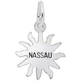 Image Title Rembrandt Charms 925 Sterling Silver Nassau Sun Small Charm Pendant