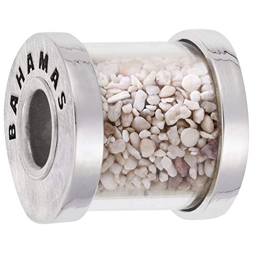 Image Title Rembrandt Charms 925 Sterling Silver Bahamas Sand Bead Charm Pendant