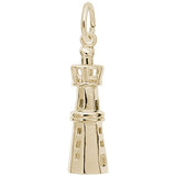 Image Title Rembrandt Charms 14K Yellow Gold Lighthouse Charm Pendant