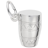 Image Title Rembrandt Charms 925 Sterling Silver Bongo Drum Charm Pendant