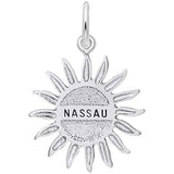 Image Title Rembrandt Charms 925 Sterling Silver Nassau Sun Large Charm Pendant