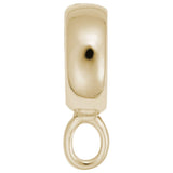Image Title Rembrandt Charms 14K Yellow Gold Charm Holder For Bead Bracelets Charm Pendant