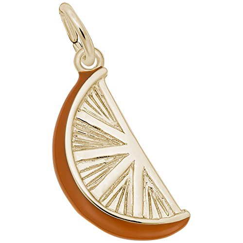 Image Title Rembrandt Charms Gold Plated Sterling Silver Orange Slice Charm Pendant
