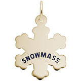 Image Title Rembrandt Charms 14K Yellow Gold Snowmass Snowflakes Charm Pendant
