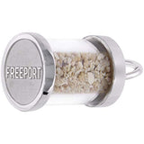 Image Title Rembrandt Charms 925 Sterling Silver Freeport Sand Capsule Charm Pendant