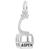 Image Title Rembrandt Charms Aspen Gondola W/Black Charm Pendant Available in Gold or Sterling Silver