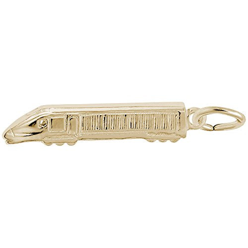 Image Title Rembrandt Charms Gold Plated Sterling Silver Eurotrain Charm Pendant