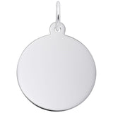 Image Title Rembrandt Charms 14K White Gold Disc - Classic Charm Pendant