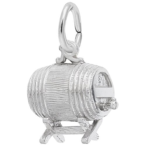 Image Title Rembrandt Charms 925 Sterling Silver Keg Charm Pendant
