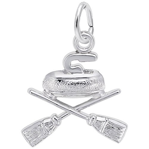 Image Title Rembrandt Charms Gold Plated Sterling Silver Curling Charm Pendant