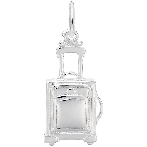 Image Title Rembrandt Charms 925 Sterling Silver Suitcase Charm Pendant