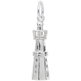 Image Title Rembrandt Charms 925 Sterling Silver Lighthouse Charm Pendant