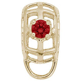 Image Title Rembrandt Charms Gold Plated Sterling Silver Charm Holder For Bead Bracelets - July Charm Pendant