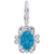 Rembrandt Charms 12 Birthstone December Charm Pendant Available in Gold or Sterling Silver